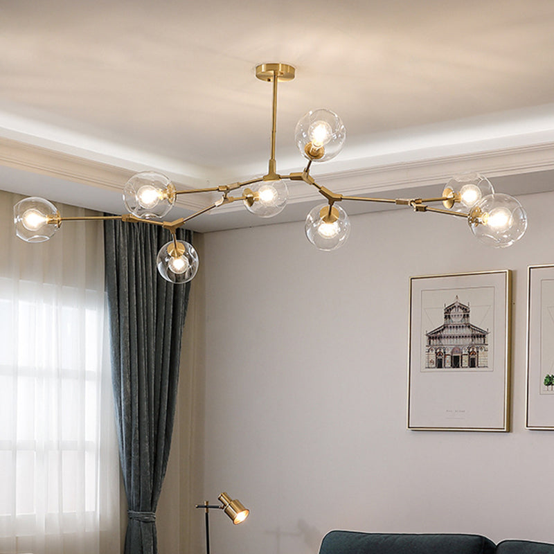 Modern Glass Chandelier for Living Room- Branching Suspension Light