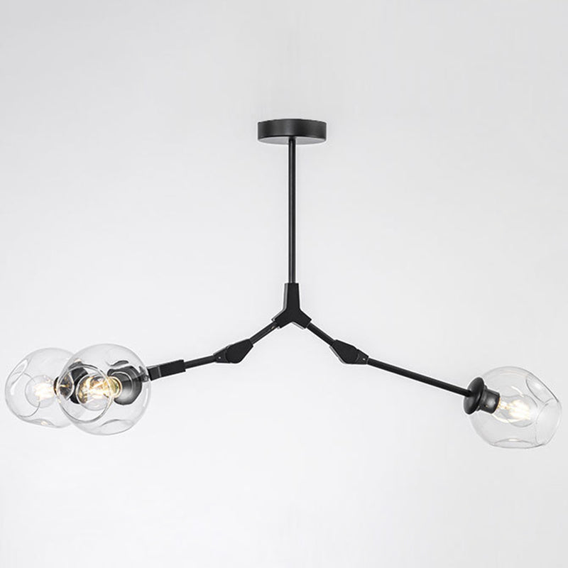 Modern Glass Chandelier for Living Room- Branching Suspension Light