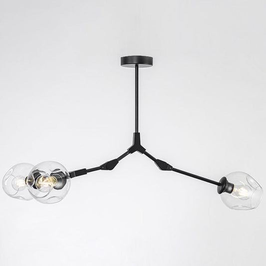 Modern Glass Chandelier for Living Room- Branching Suspension Light