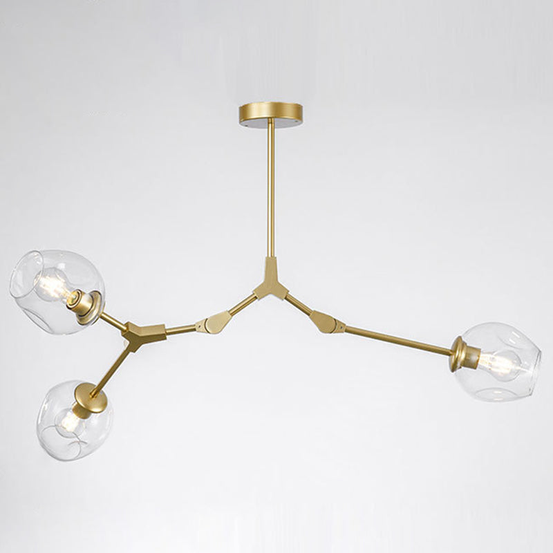 Modern Glass Chandelier for Living Room- Branching Suspension Light