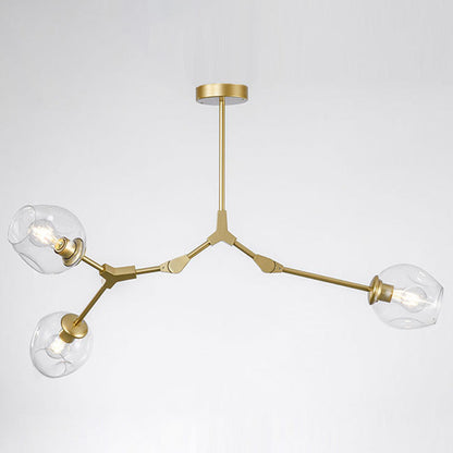 Modern Glass Chandelier for Living Room- Branching Suspension Light