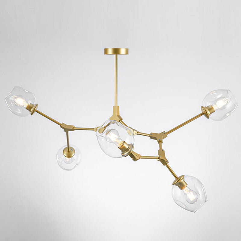 Modern Glass Chandelier for Living Room- Branching Suspension Light