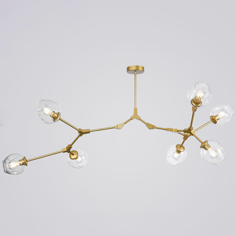 Modern Glass Chandelier for Living Room- Branching Suspension Light