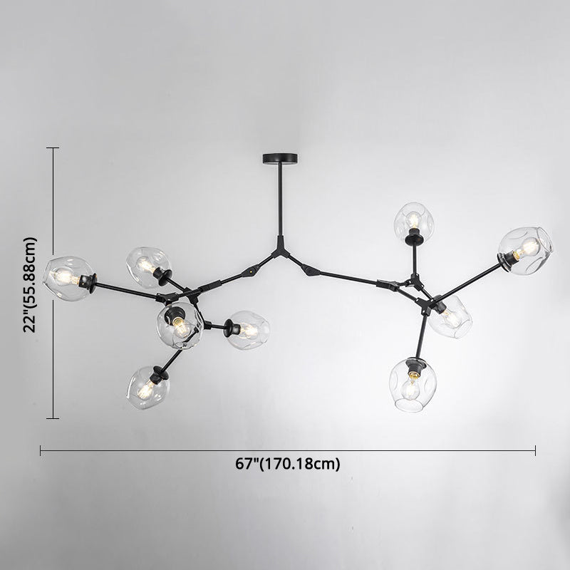 Modern Glass Chandelier for Living Room- Branching Suspension Light
