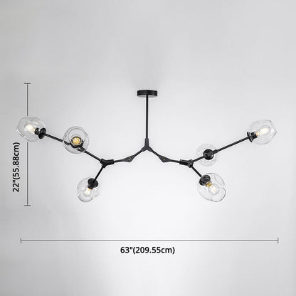 Modern Glass Chandelier for Living Room- Branching Suspension Light