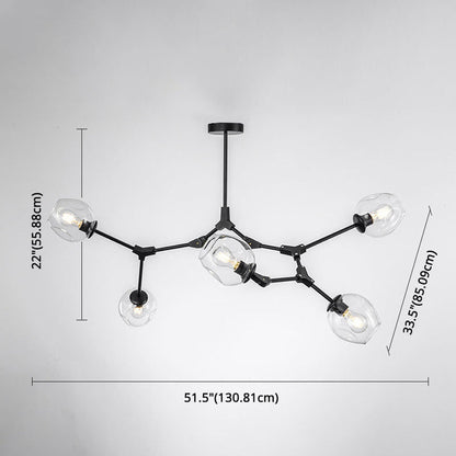 Modern Glass Chandelier for Living Room- Branching Suspension Light