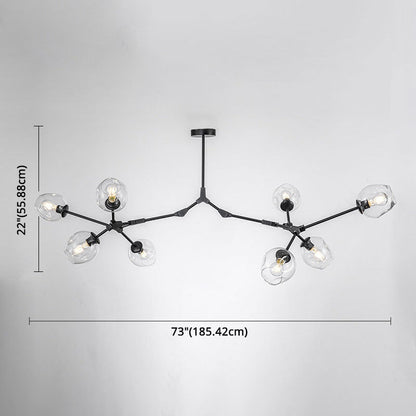 Modern Glass Chandelier for Living Room- Branching Suspension Light