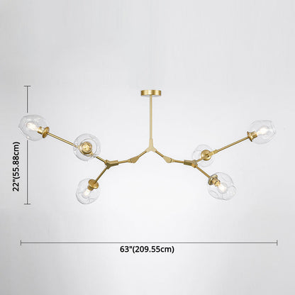 Modern Glass Chandelier for Living Room- Branching Suspension Light