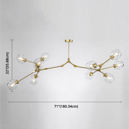 Modern Glass Chandelier for Living Room- Branching Suspension Light