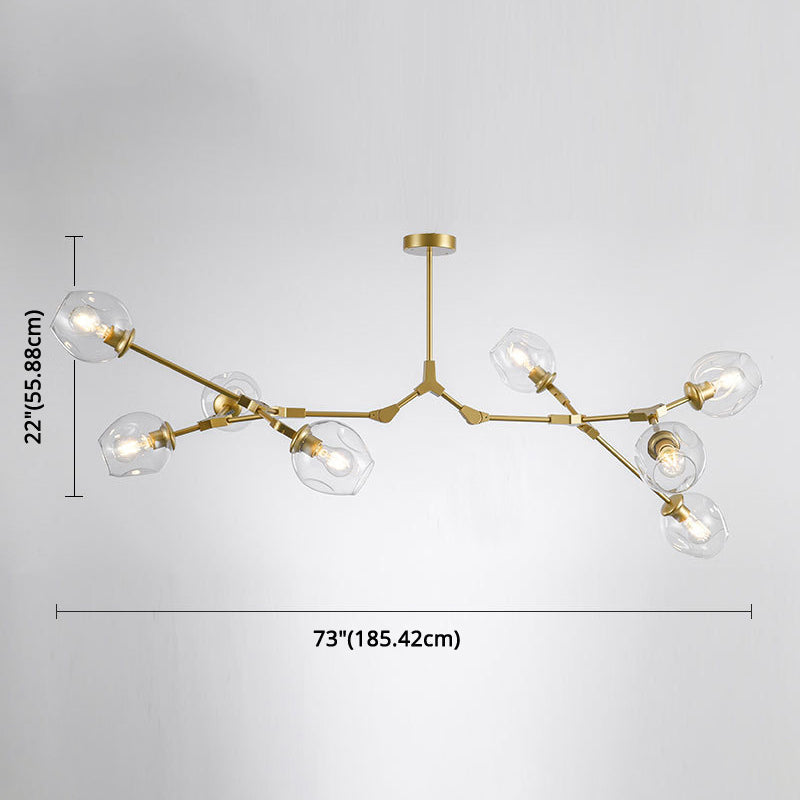 Modern Glass Chandelier for Living Room- Branching Suspension Light