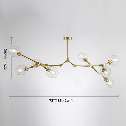Modern Glass Chandelier for Living Room- Branching Suspension Light