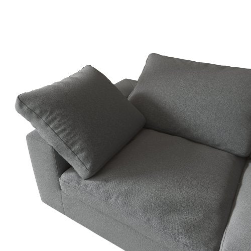 Grey Chenille 3-Seater Sofa