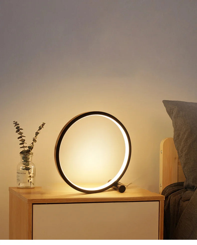 25CM Dimmable LED Circular Table Lamp