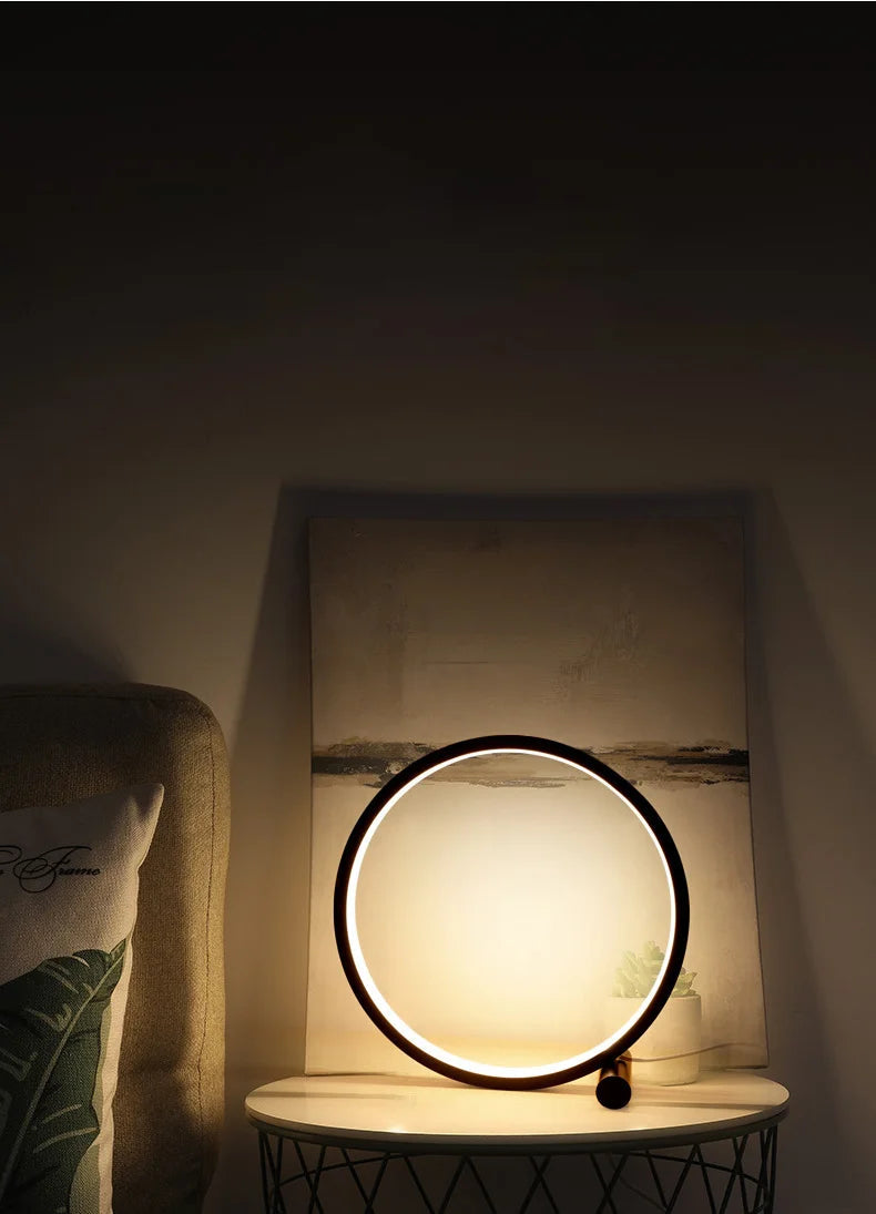 25CM Dimmable LED Circular Table Lamp