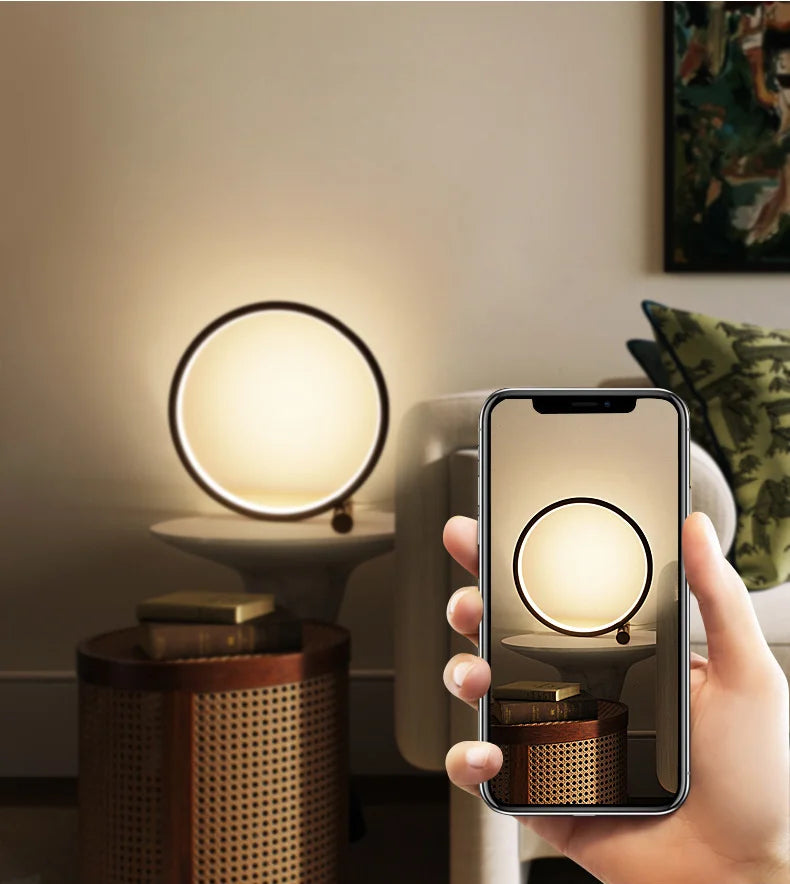 25CM Dimmable LED Circular Table Lamp