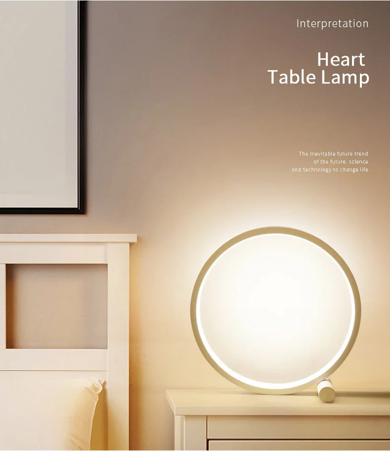 25CM Dimmable LED Circular Table Lamp