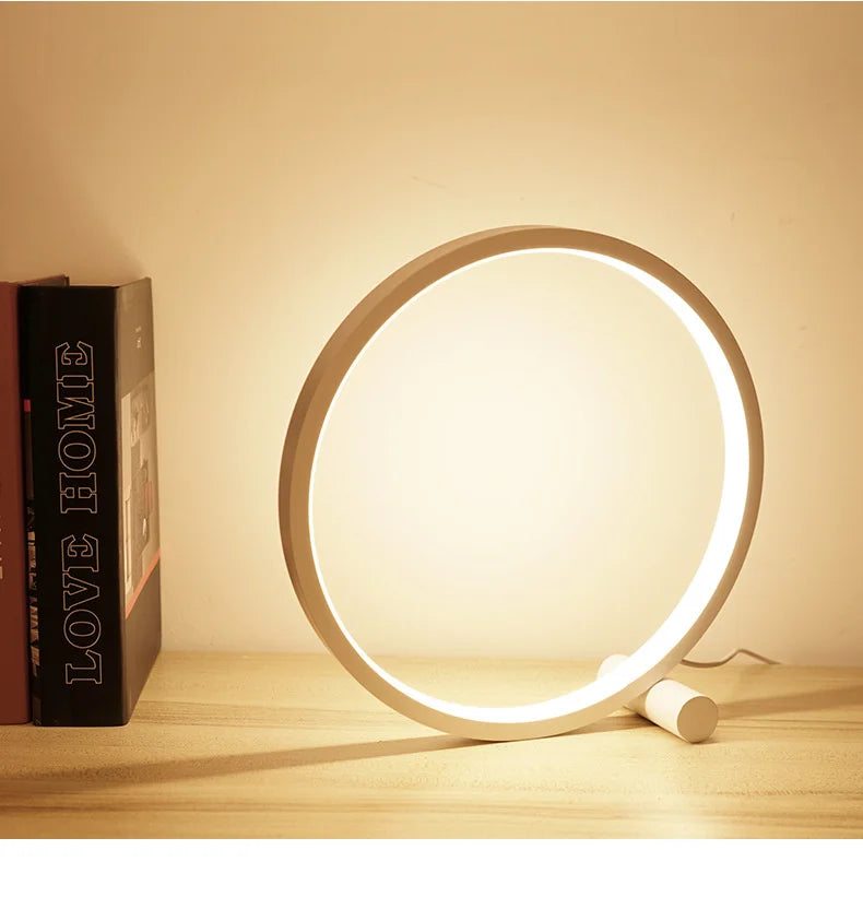 25CM Dimmable LED Circular Table Lamp