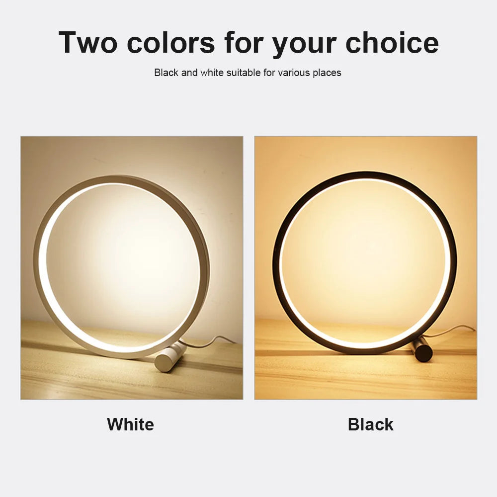 25CM Dimmable LED Circular Table Lamp