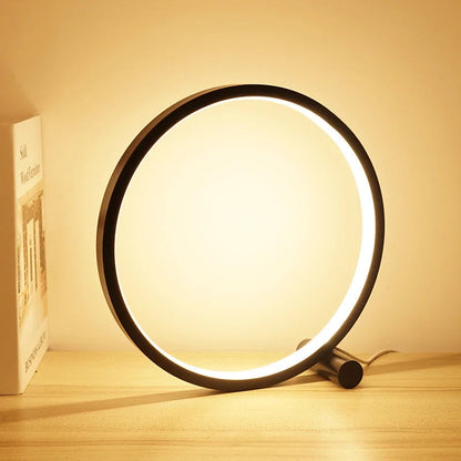 25CM Dimmable LED Circular Table Lamp