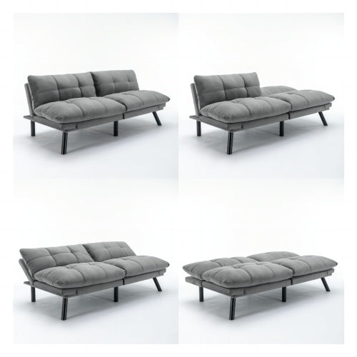 Sofá Cama Moderno Plegable Convertible en Gris Claro