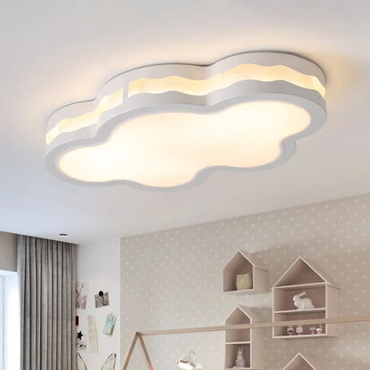 DecorBites™ DecorBites™ 26"/22.5" Cloud Flush Mount LED Bedroom Ceiling Lamp in White with Acrylic Shade