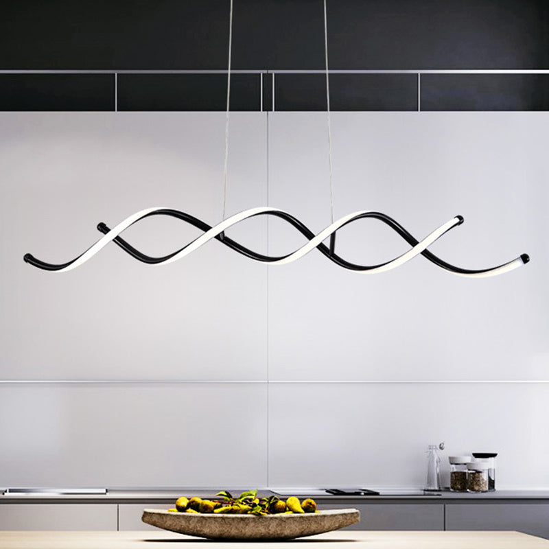 DecorBites™ مصباح سقف LED معدني أسود اللون لديكور غرفة الطعام المعاصرة