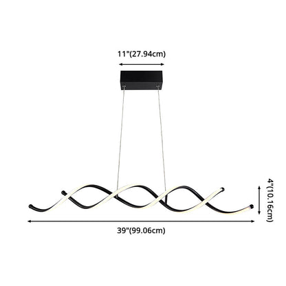 DecorBites™ مصباح سقف LED معدني أسود اللون لديكور غرفة الطعام المعاصرة