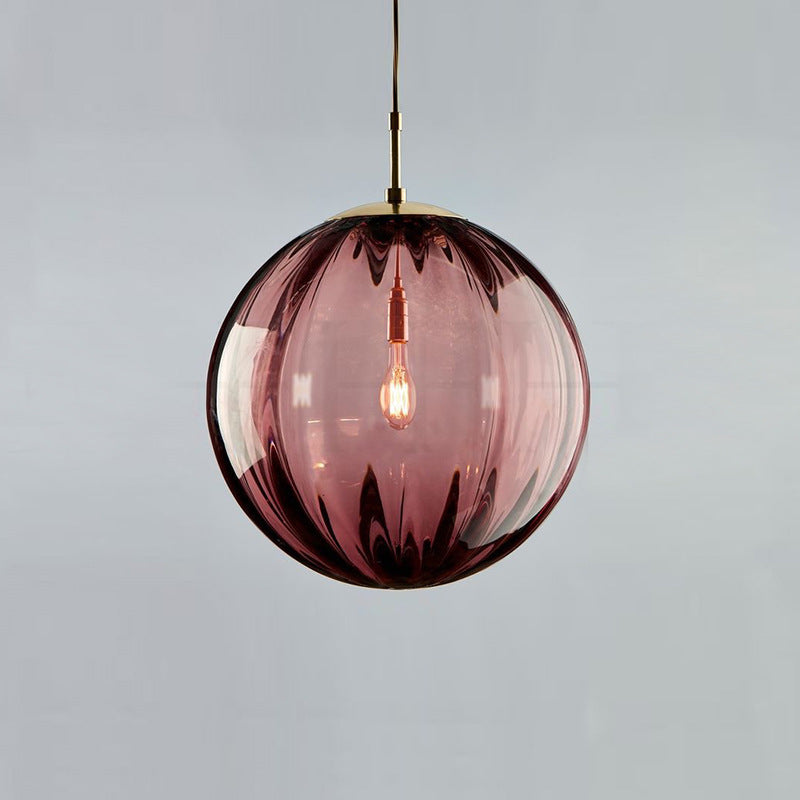 Blue Glass Art Chandelier