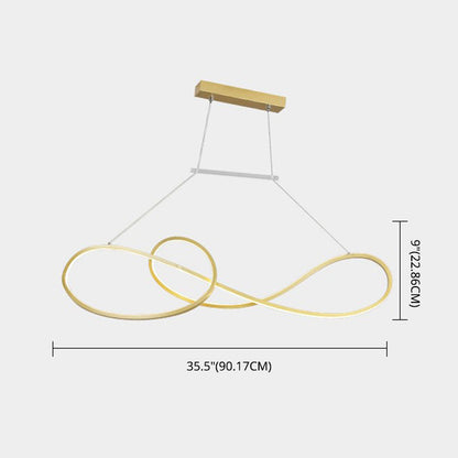 DecorBites™ LED Strip Island Pendant Light - Minimalist Metal Dining Room Lighting Fixture