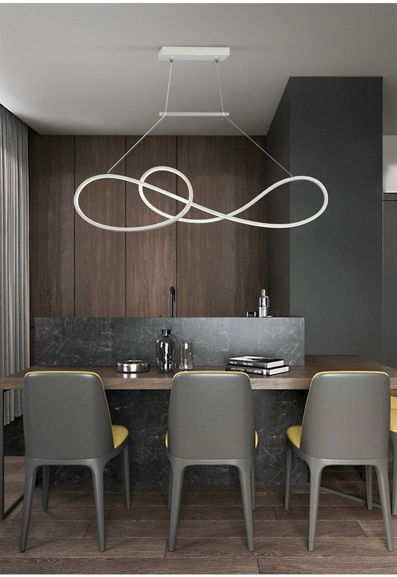 DecorBites™ LED Strip Island Pendant Light - Minimalist Metal Dining Room Lighting Fixture