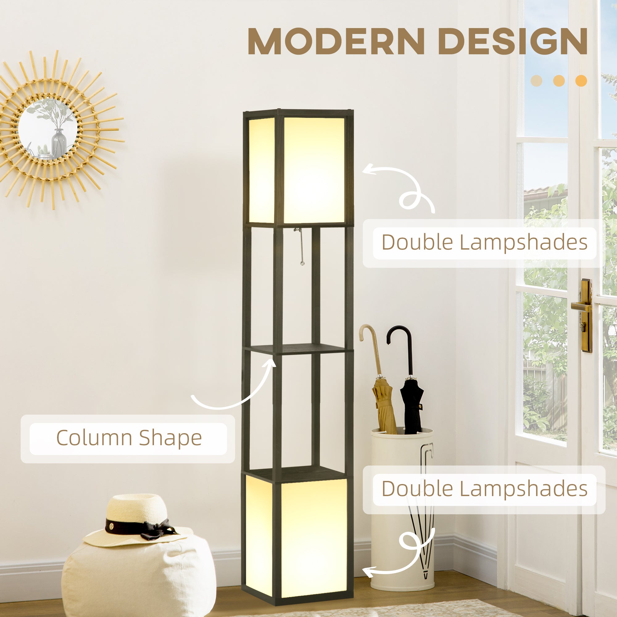 Modern Shelf Floor Lamp
