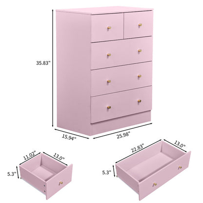 MacaronPink Melamine Board, Drawer Cabinet