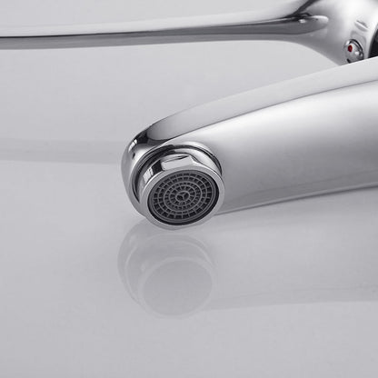 Long Handle Hot And Cold Faucet Elbow Wash Basin Faucet