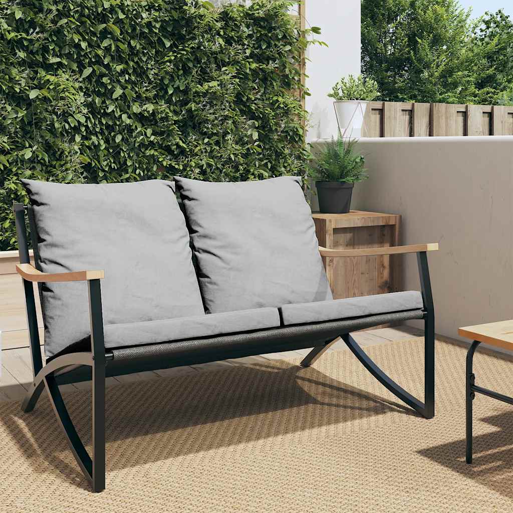 4-piece balcony furniture set with cushions,   garden bench