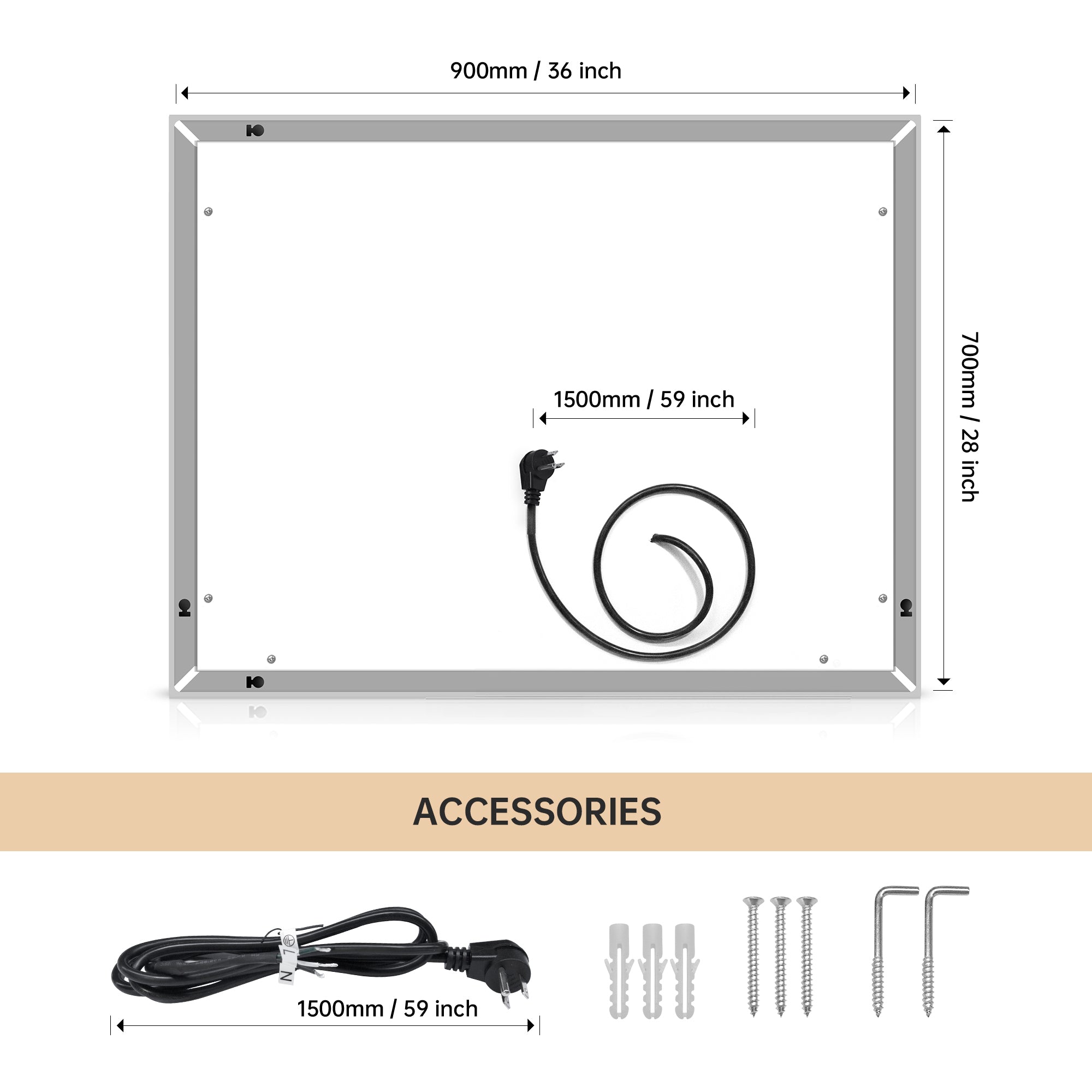 LED Touch Control Mirror