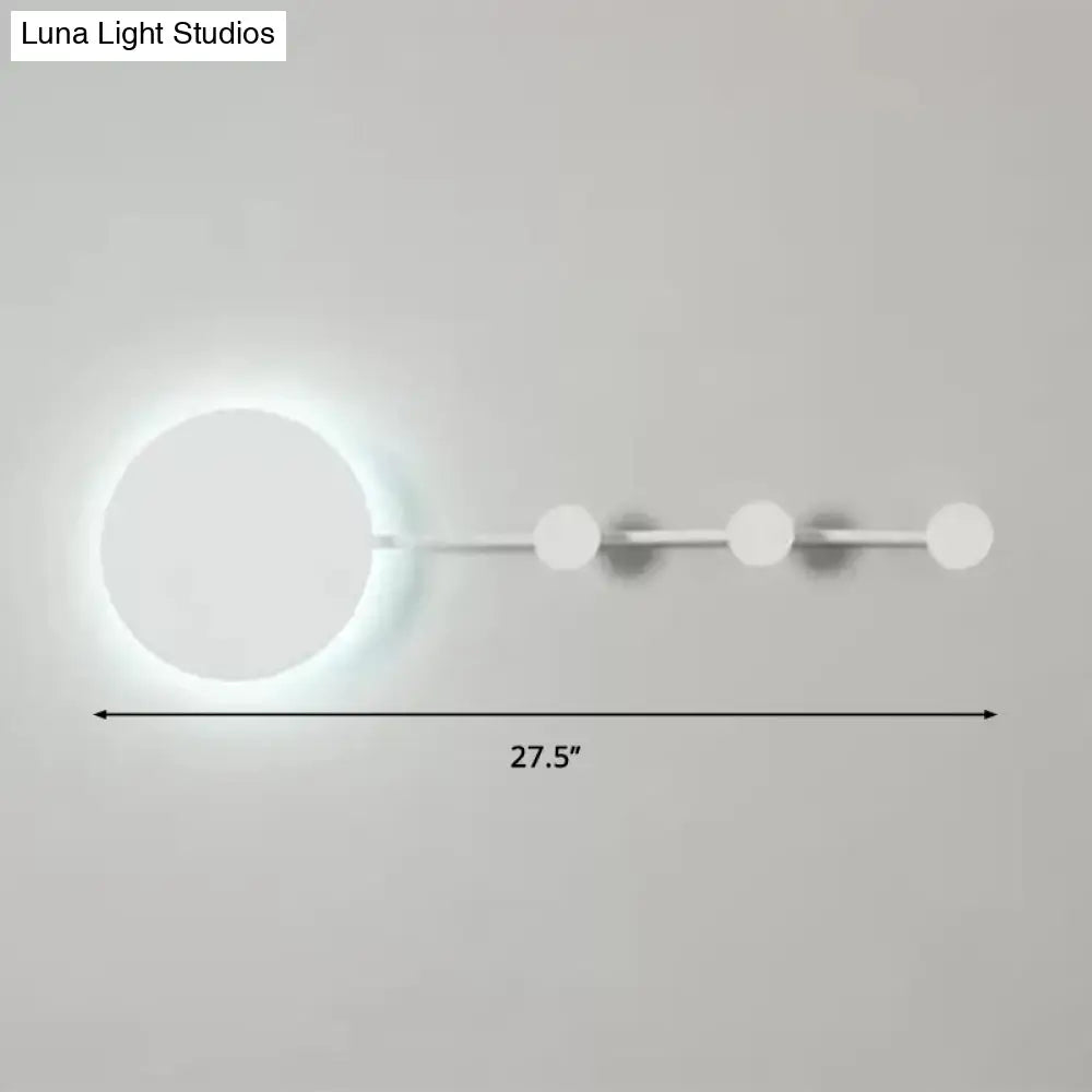 DecorBites™ DecorBites™ 27.5"/39" Black/White Round LED Wall Lamp - Simplicity Acrylic Sconce Light Fixture in Warm/White Light