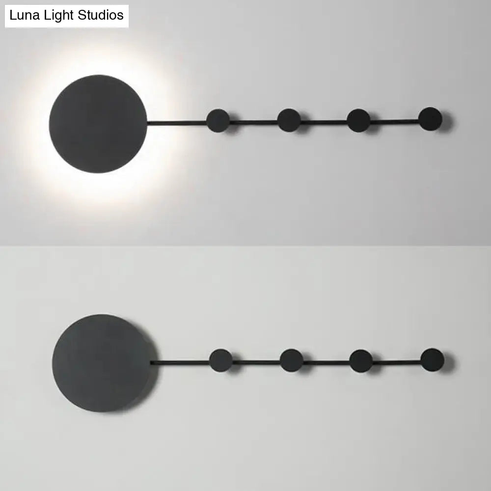 DecorBites™ DecorBites™ 27.5"/39" Black/White Round LED Wall Lamp - Simplicity Acrylic Sconce Light Fixture in Warm/White Light