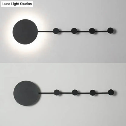 Aplique de pared LED redondo negro/blanco de 27,5"/39" - Aplique acrílico Simplicity con luz cálida/blanca