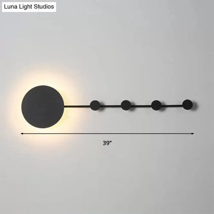 DecorBites™ DecorBites™ 27.5"/39" Black/White Round LED Wall Lamp - Simplicity Acrylic Sconce Light Fixture in Warm/White Light