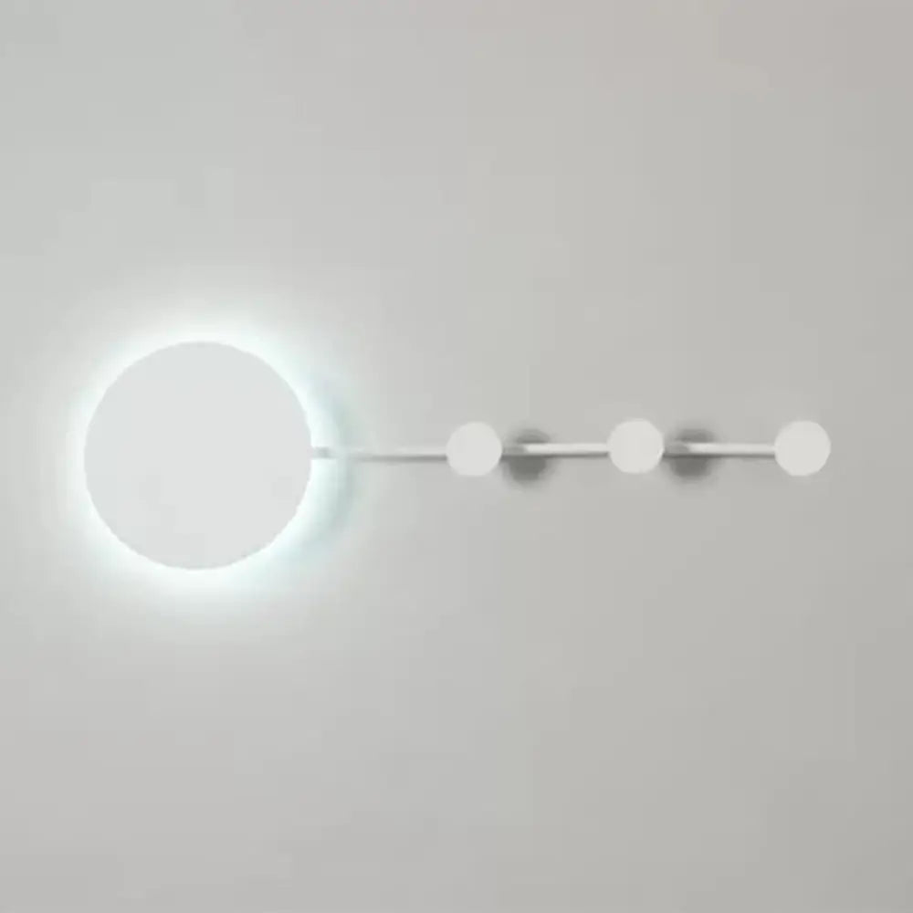 Aplique de pared LED redondo negro/blanco de 27,5"/39" - Aplique acrílico Simplicity con luz cálida/blanca