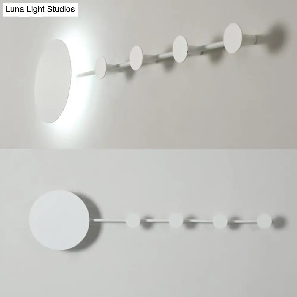 Aplique de pared LED redondo negro/blanco de 27,5"/39" - Aplique acrílico Simplicity con luz cálida/blanca