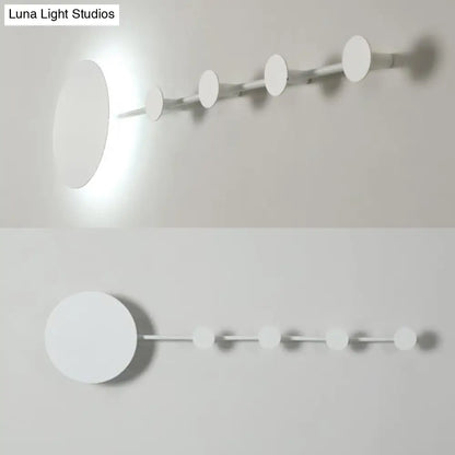 Aplique de pared LED redondo negro/blanco de 27,5"/39" - Aplique acrílico Simplicity con luz cálida/blanca