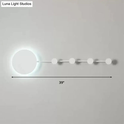 DecorBites™ DecorBites™ 27.5"/39" Black/White Round LED Wall Lamp - Simplicity Acrylic Sconce Light Fixture in Warm/White Light