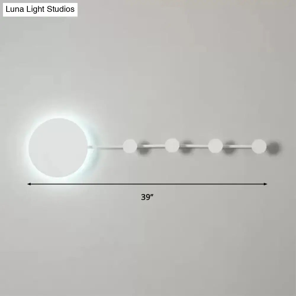 Aplique de pared LED redondo negro/blanco de 27,5"/39" - Aplique acrílico Simplicity con luz cálida/blanca