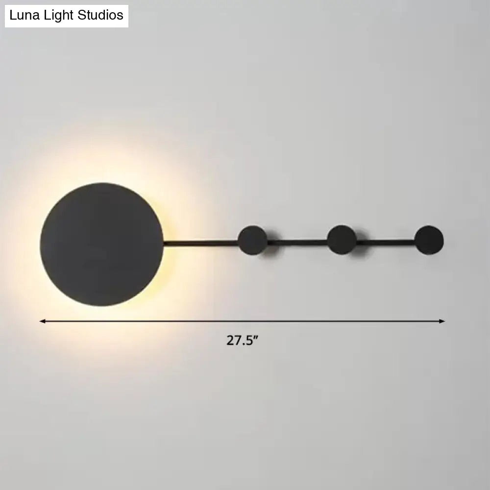 DecorBites™ DecorBites™ 27.5"/39" Black/White Round LED Wall Lamp - Simplicity Acrylic Sconce Light Fixture in Warm/White Light