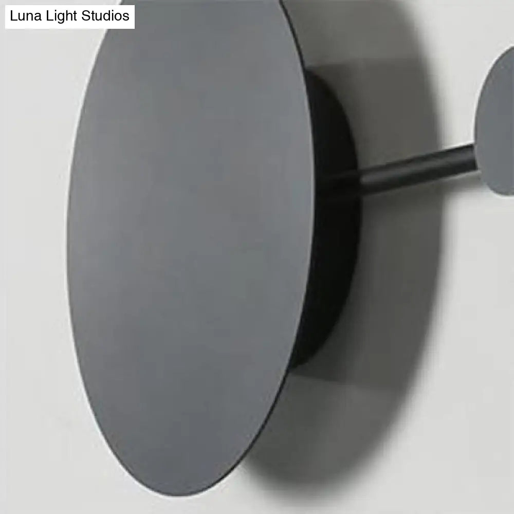 Aplique de pared LED redondo negro/blanco de 27,5"/39" - Aplique acrílico Simplicity con luz cálida/blanca