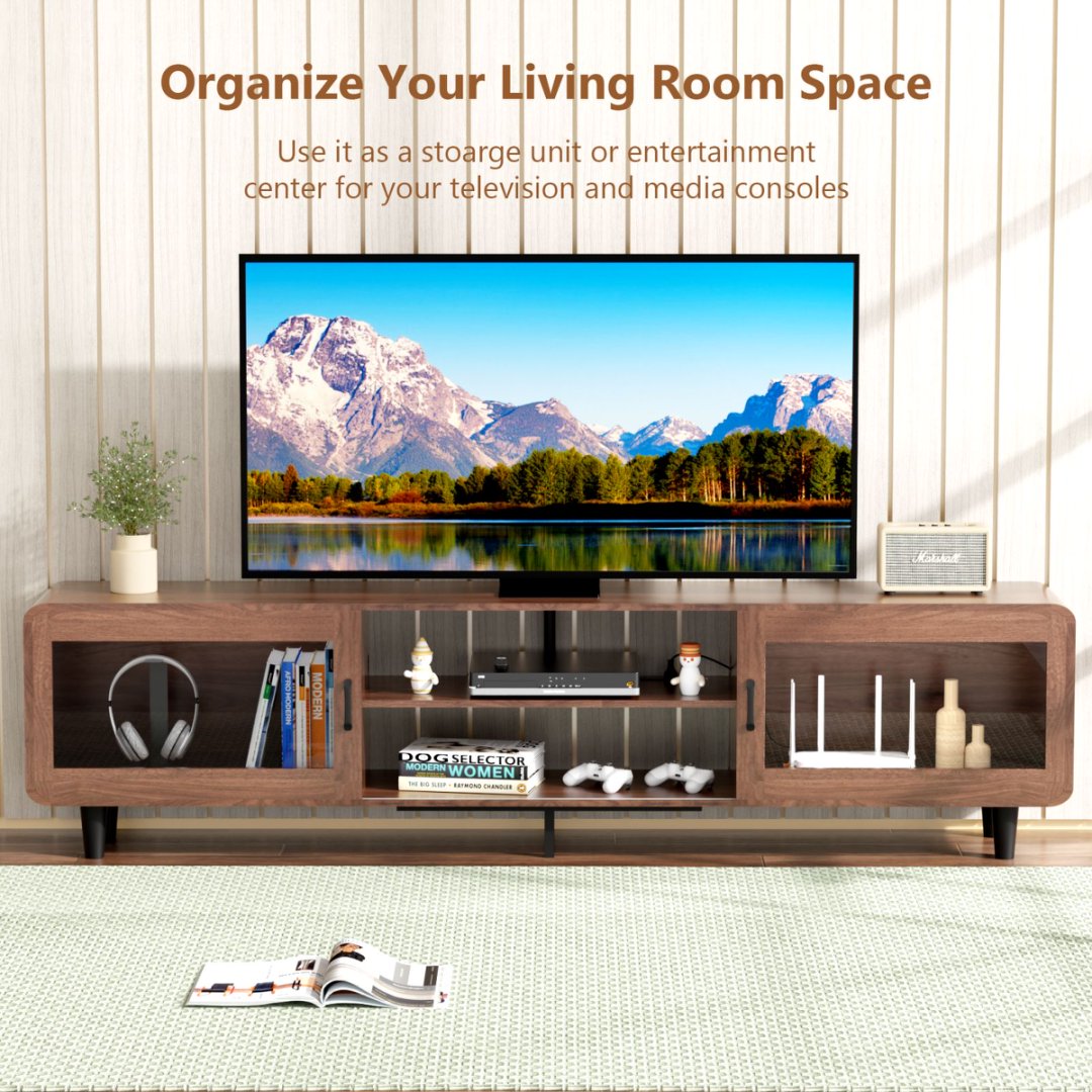 Walnut Modern TV Stand