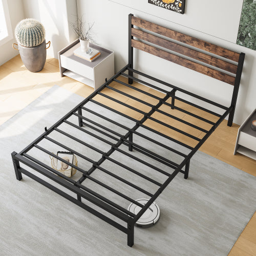 Rustic Wood Platform Bed