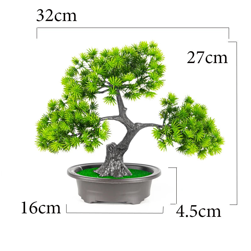 27cm Green Artificial Pine Bonsai