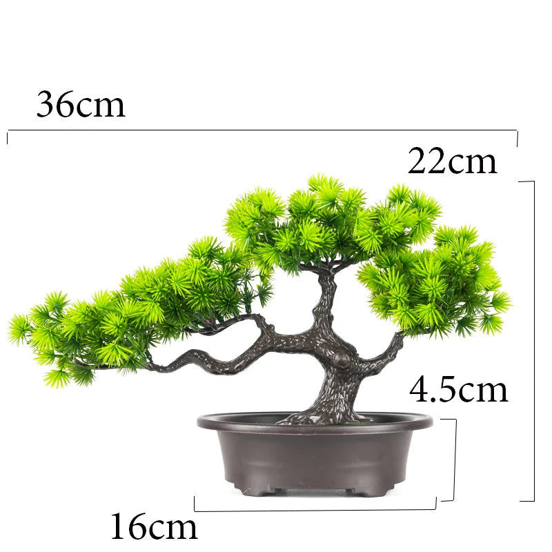 27cm Green Artificial Pine Bonsai